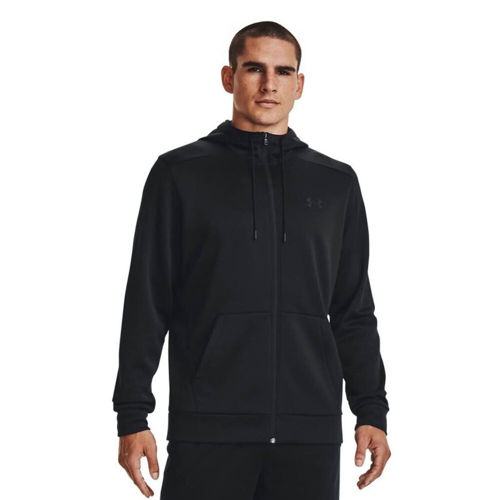 Men's Under Armour Full-Zip Fleece Hoodie-Small-Black
